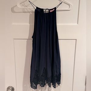 Lilly Pulitzer navy blue tunic halter